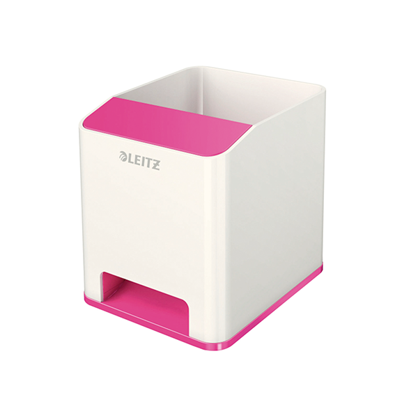 Cubilete Leitz WOW DUAL fucsia metalizado/blanco