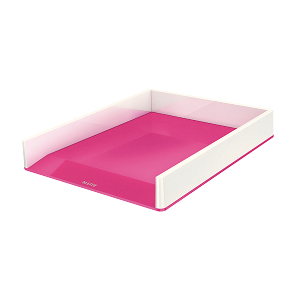 Bandeja Leitz WOW DUAL fucsia metaliz./blanco