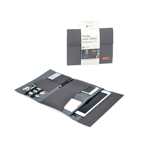 Cartera porta tablet Venture Gris