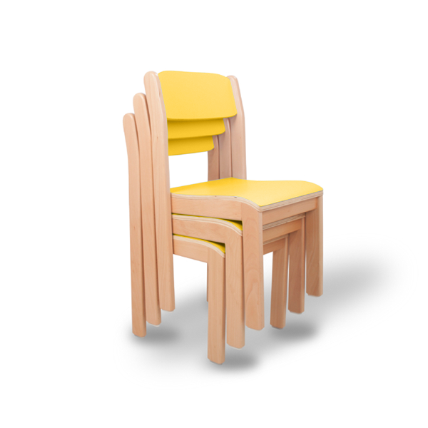 Silla madera T2, Amarillo