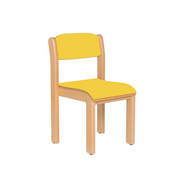 Silla madera T2, Amarillo