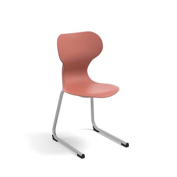 Silla MIA CANTILEVER T6 Rojo Terracota