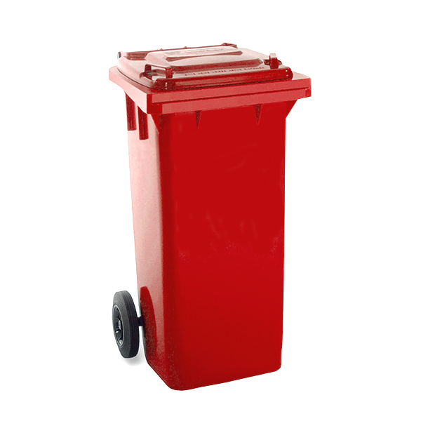 Contenedor residuos 120 l. Rojo