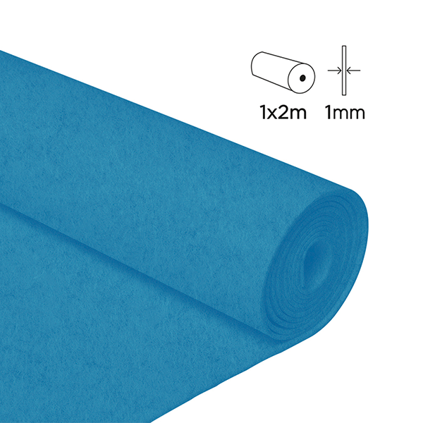 Rollo fieltro 1x2 m. 0,80 mm. Azul