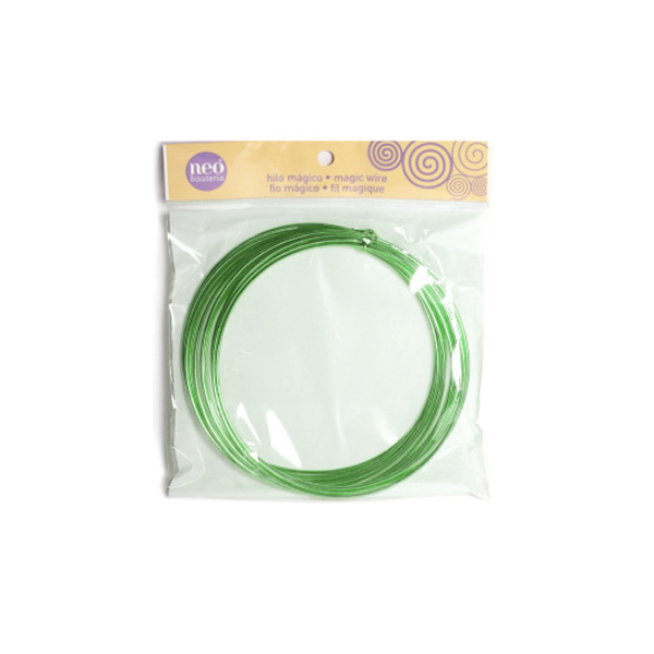 Hilo Aluminio flexible 1,5 mm. Verde