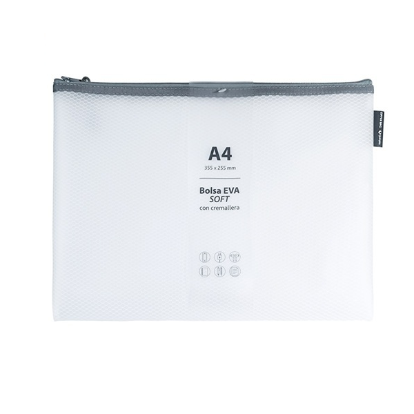 Bolsas cremallera EVA-BAG A4 Blanco