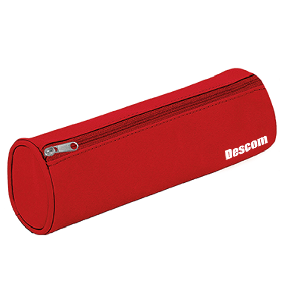 Estuche redondo Descom Rojo