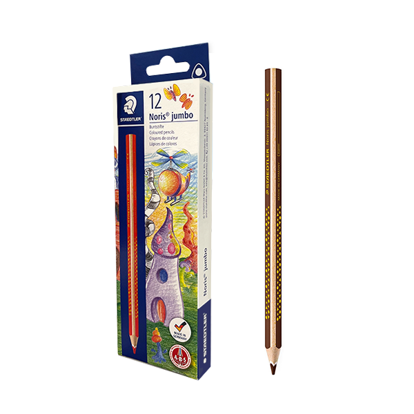 Caja 12 lápices Staedtler Noris jumbo 128 Marrón