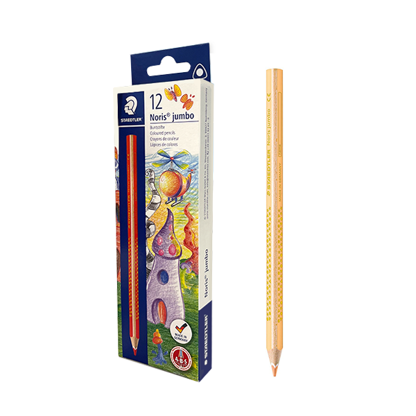 Lápiz Staedtler Noris jumbo 188 Melocotón claro. Caja 12