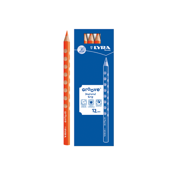 Caja 12 lápices color Lyra Groove Naranja