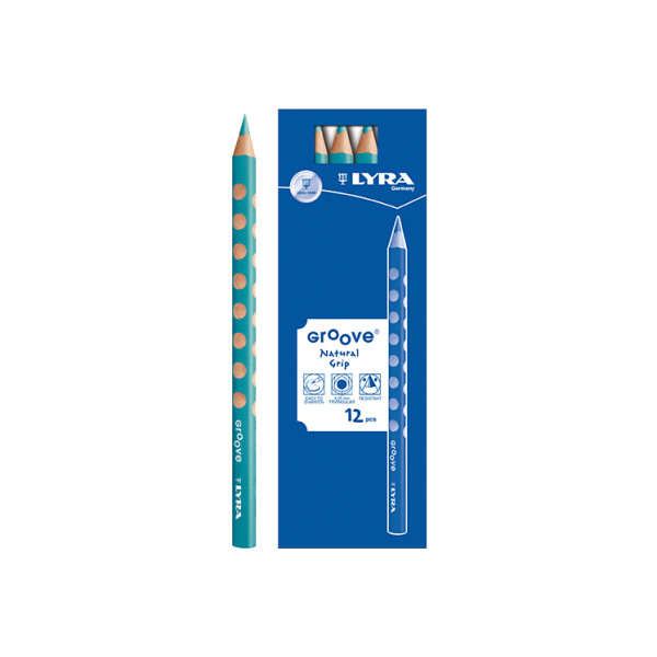 Caja 12 lápices color Lyra Groove Azul Claro