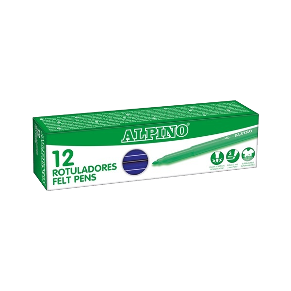 Rotulador Alpino Standard Azul Oscuro. Caja 12