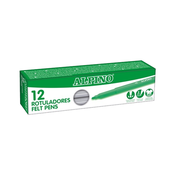 Rotulador Alpino Standard Gris. Caja 12