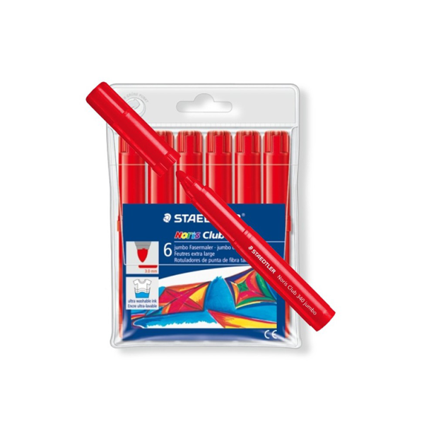 Estuche 6 rotuladores Staedtler Noris-340 Rojo