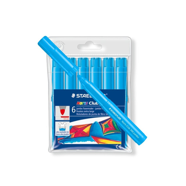 Estuche 6 rotuladores Staedtler Noris-340 Azul claro