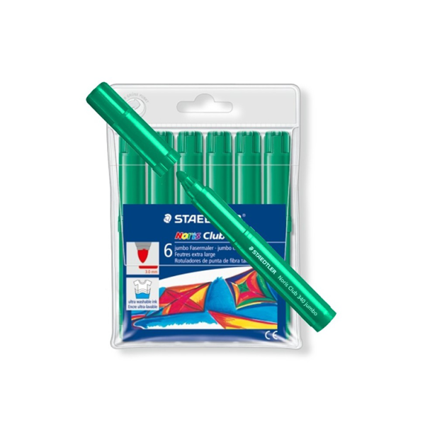 Estuche 6 rotuladores Staedtler Noris-340 Verde osc.