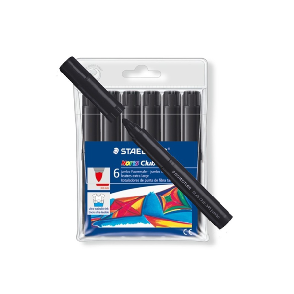 Estuche 6 rotuladores Staedtler Noris-340 Negro 