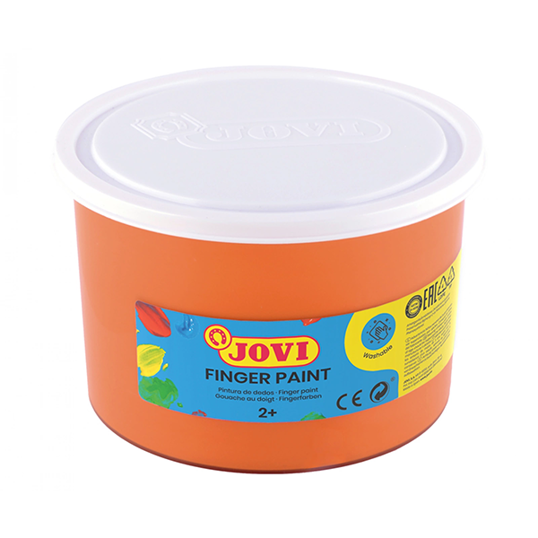 Pintura dedos Jovi 500 ml. Naranja