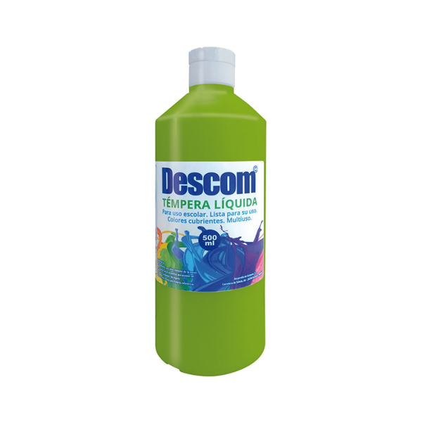 Témpera líquida Descom 500 ml. Verde claro