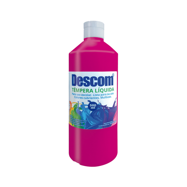 Témpera líquida Descom 500 ml. Magenta