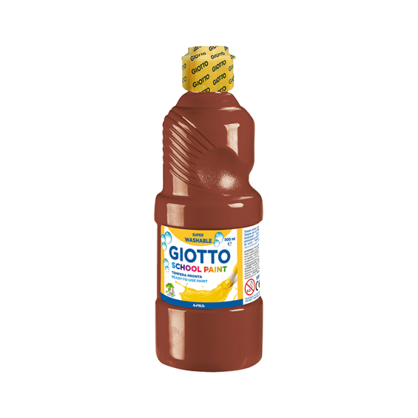 Témpera líquida Giotto 500 ml. Marrón