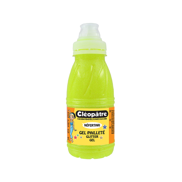 Gel purpurina Cleopatre neón 250 ml. Amarillo