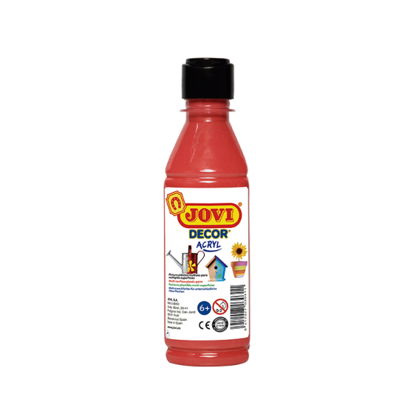 Pintura multiuso Jovidecor 250 ml. Roja