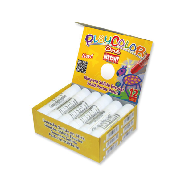 Caja 12 témpera Playcolor One Blanco