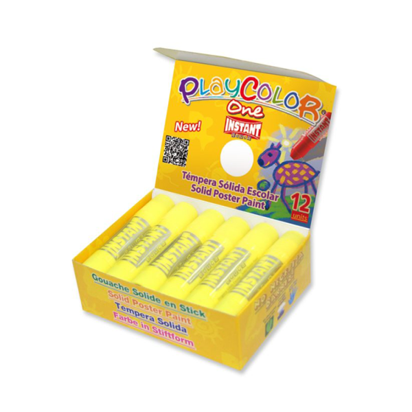 Caja 12 témpera Playcolor One Amarillo