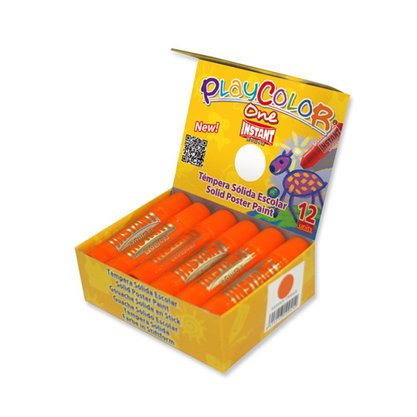 Caja 12 témpera Playcolor One Naranja