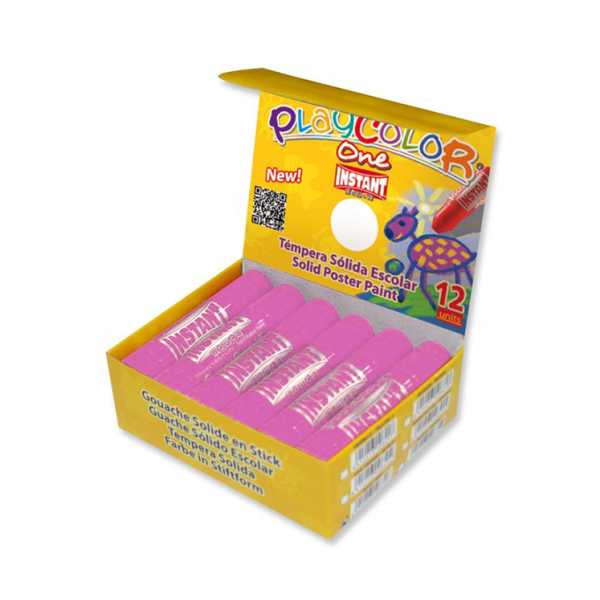 Caja 12 témpera Playcolor One Rosa