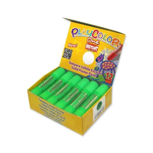 Caja 12 témpera Playcolor One Verde claro