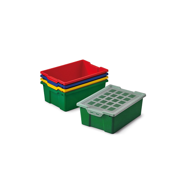 Caja almacenamiento con tapa 42x31x14,8 Verde