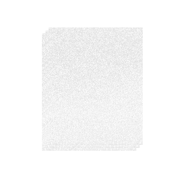 Planchas Eva 40x60 cm. purpurina Blanca. Bolsa 3 u.