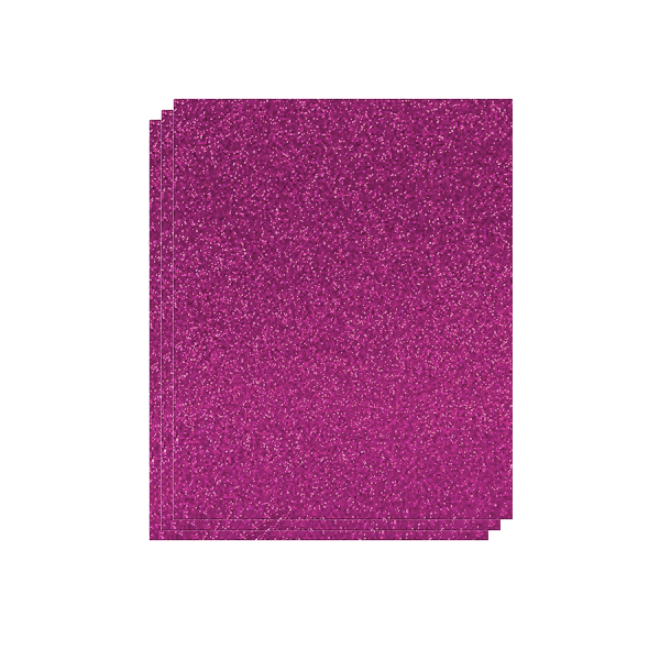 Planchas Eva 40x60 cm. purpurina Fucsia. Bolsa 3 u.