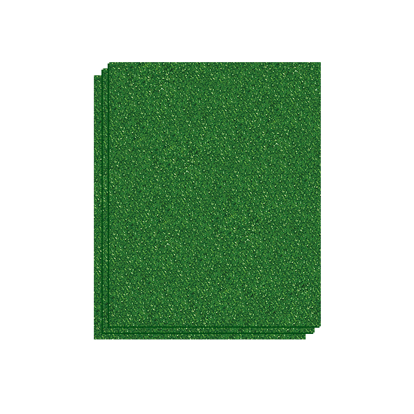 Planchas Eva 40x60 cm. purpurina Verde osc. Bolsa 3 u.