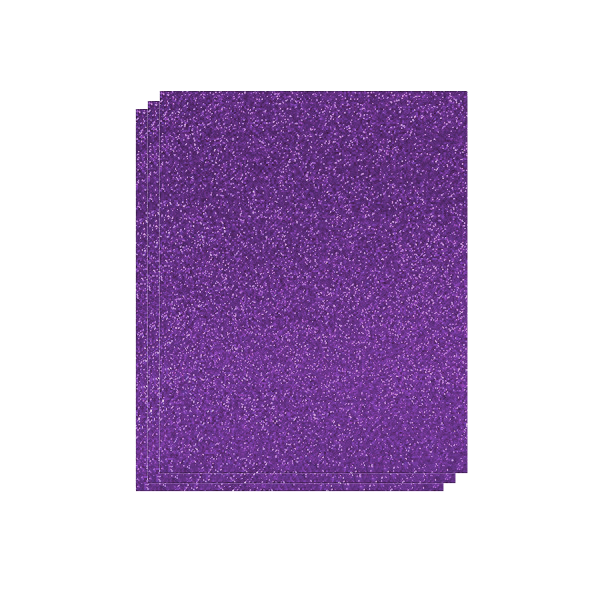 Planchas Eva 40x60 cm. purpurina Violeta. Bolsa 3 u.