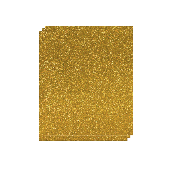 Planchas Eva 40x60 cm. purpurina Oro. Bolsa 3 u.