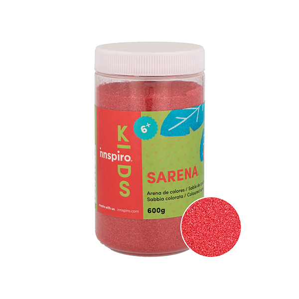 Bote 600 g. arena colores Rojo