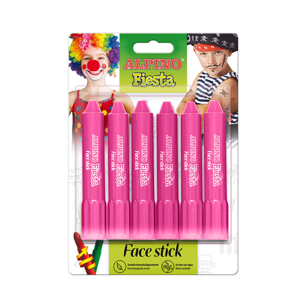 Blister 6 barras maquillaje Face Stick Rosa