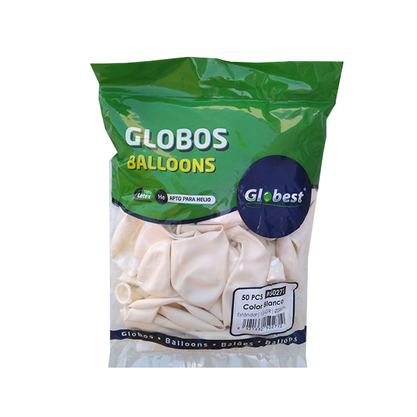 Bolsa 100 globos clásicos Blanco