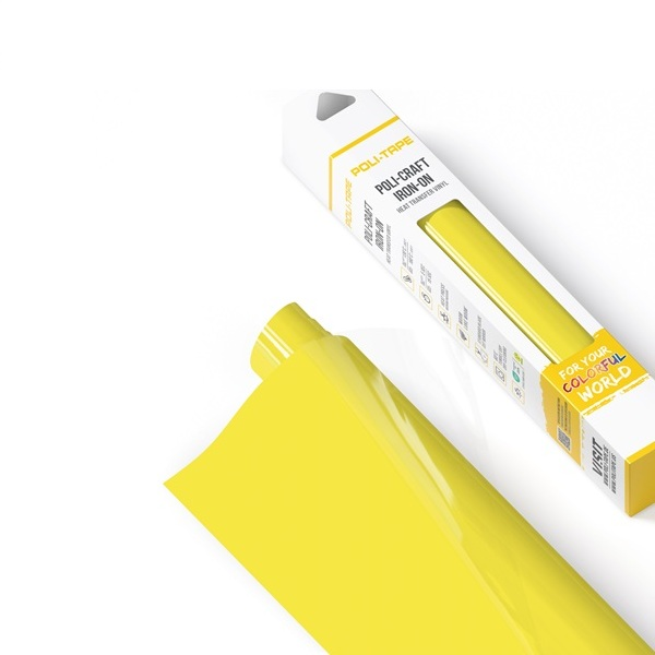 Rollo 30,5x122 cm film transf. Textil Poli-Tape Amarillo
