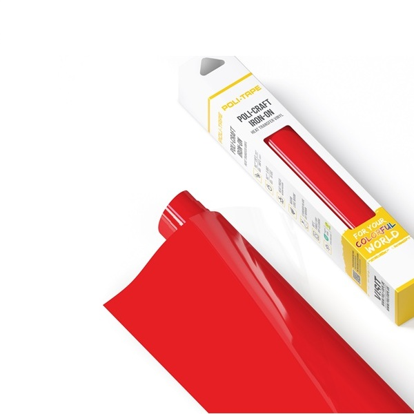 Rollo 30,5x122 cm film transf. Textil Poli-Tape Rojo