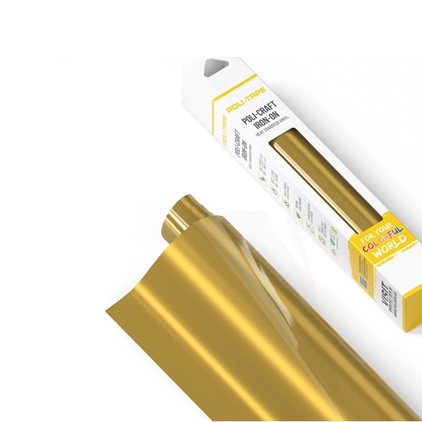Rollo 30,5x122 cm film transf. Textil Poli-Tape metaliz. Oro